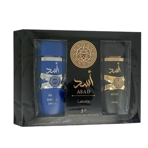 Lattafa Asad & Asad Zanzibar Gift Set 100 Ml + 100 Ml