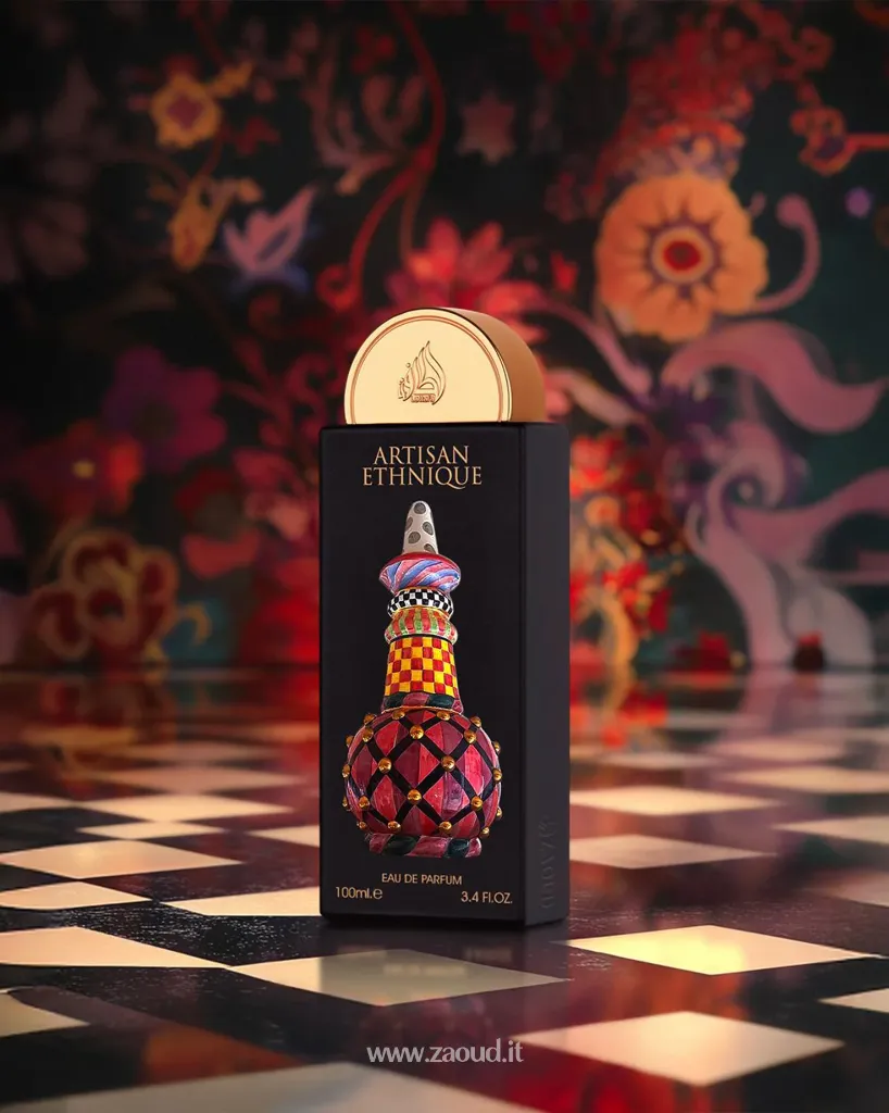 lattafa-artisan-ethnique-perfume-bottle-photograph-squared-maze-surface.webp