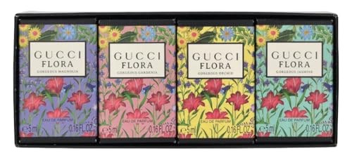 Gucci Flora Gardenia Edp-S 5Ml + Magnolia+ Orchid + Jasmine in Clear