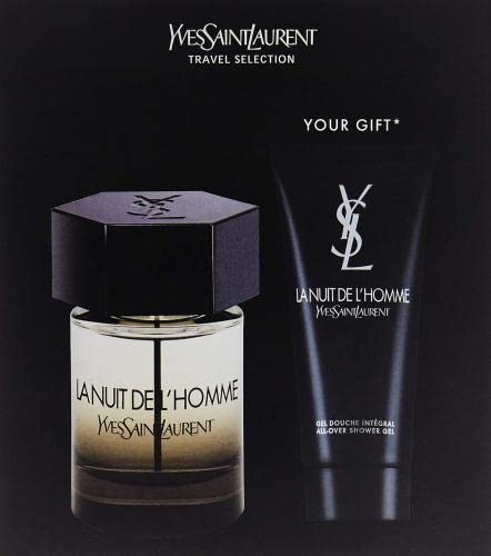La Nuit De L'homme Yves Saint Laurent by Yves Saint Laurent EDT SPRAY 3.3 OZ & ALL OVER SHOWER GEL 1.6 OZ for MEN