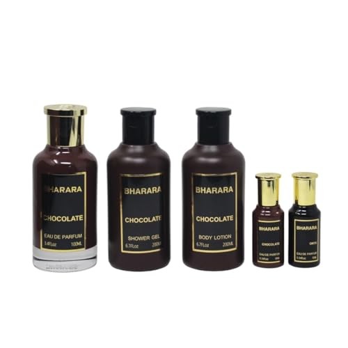 Bharara Chocolate Bath & Body Eau De Parfum 5 Pc Gift Set Unisex