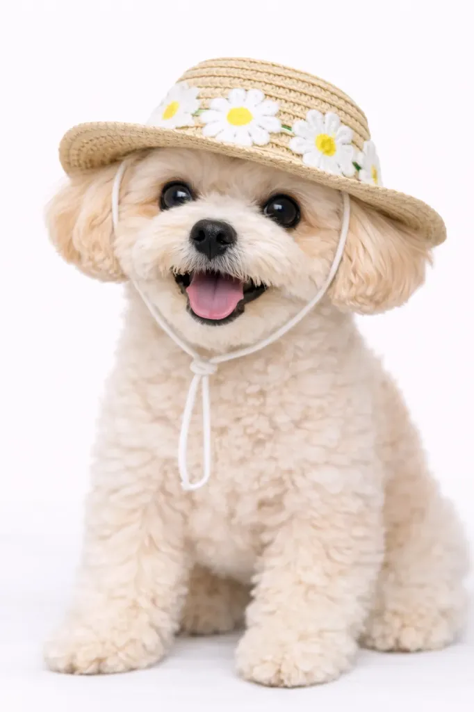 SOMBRERO DE FLORES PARA MASCOTA