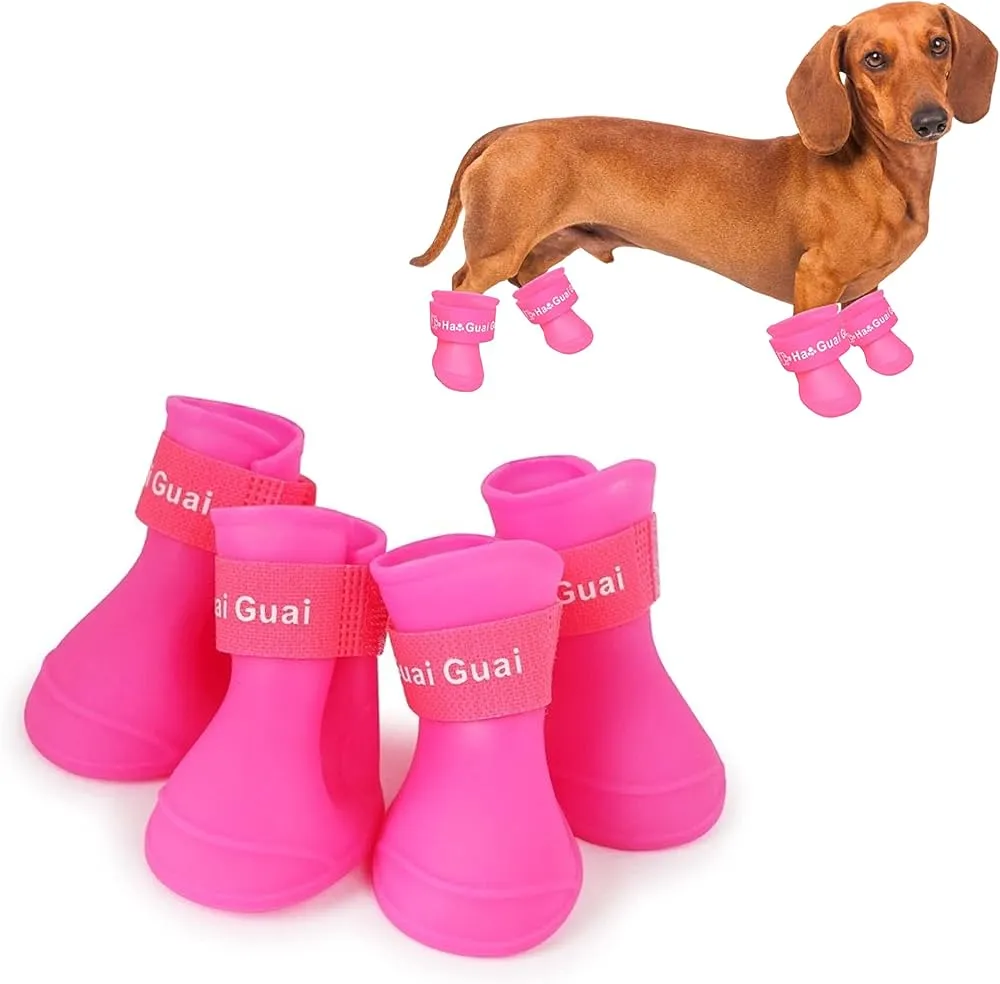 BOTITAS ANTIDESLIZANTES E IMPERMEABLES PARA MASCOTA (Negro, S)