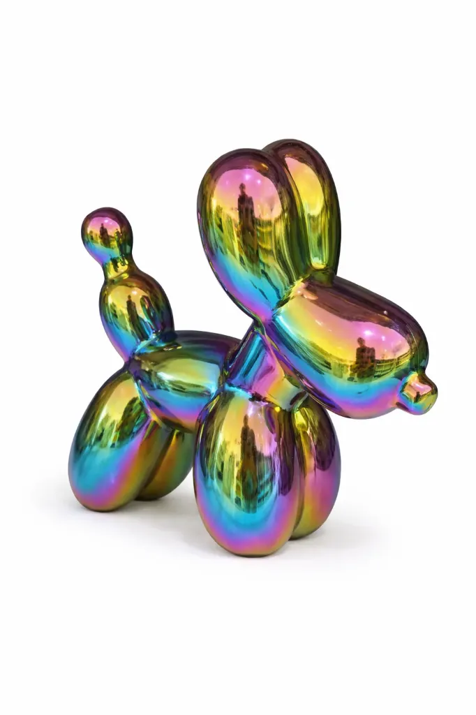 ADORNO EN CERAMICA DE PERRITO EN GLOBO