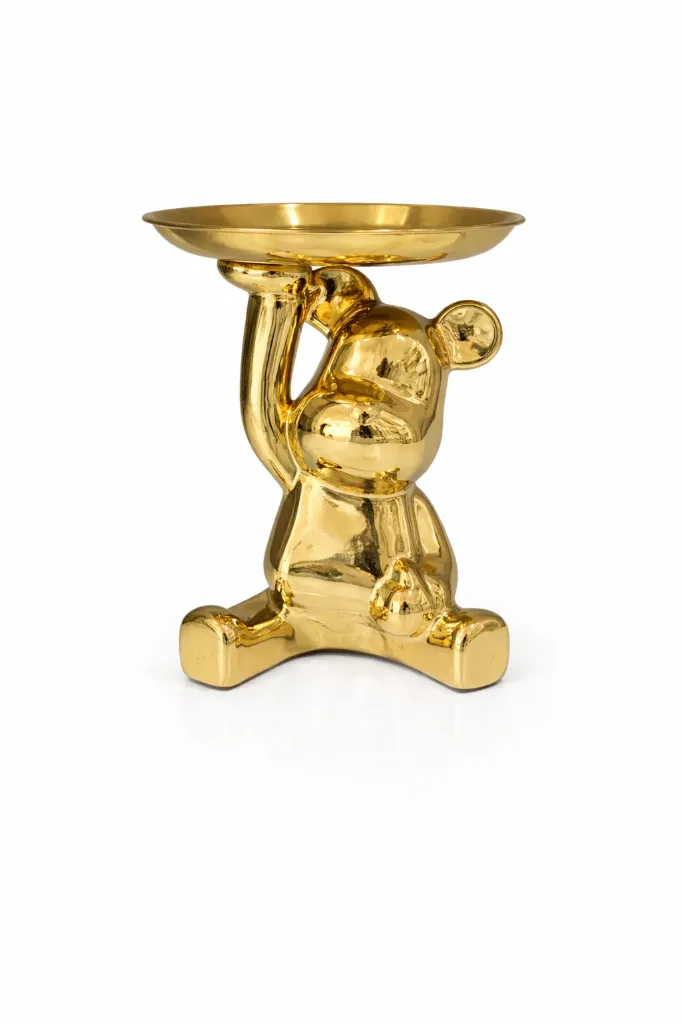 ADORNO / ALCANCIA OSITO CON BANDEJA