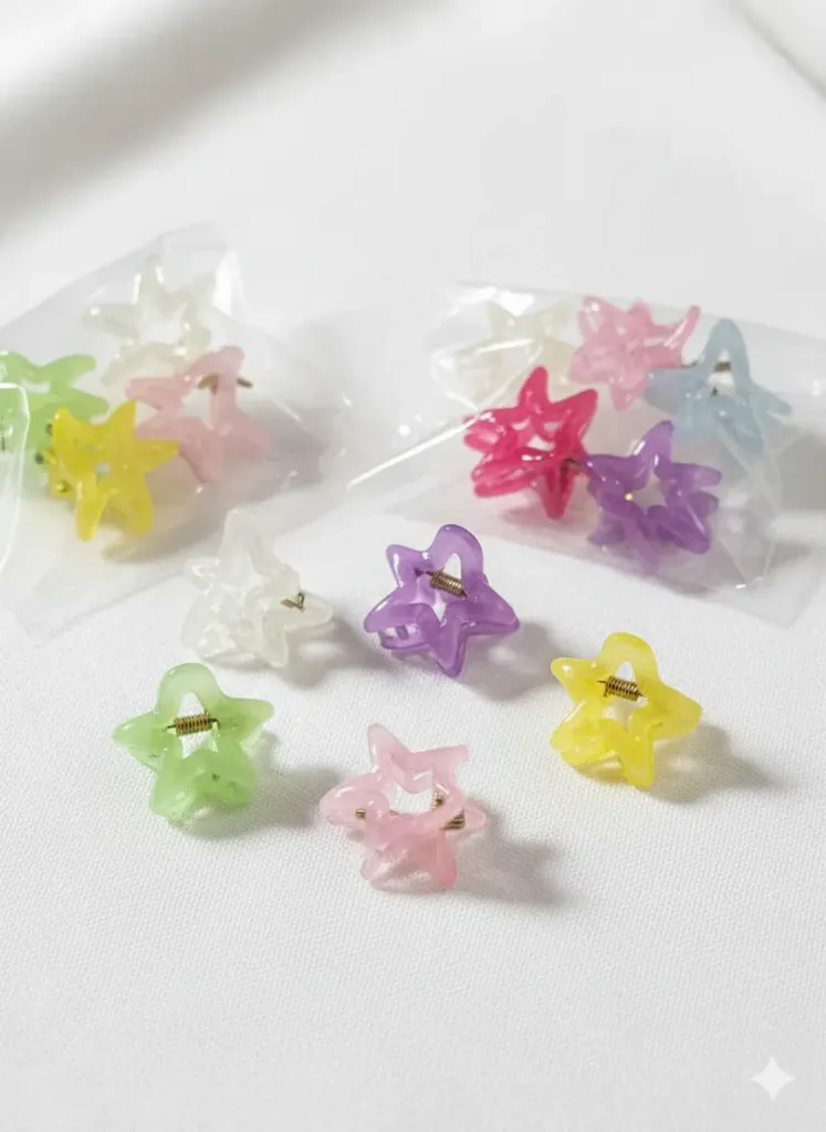 GANCHITOS DE ESTRELLA  PARA EL CABELLO X 2