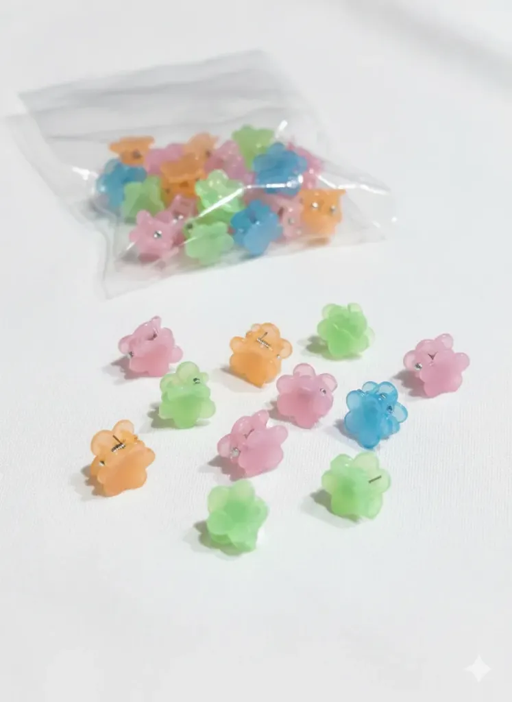 MINI GANCHITOS DE FLOR PARA EL CABELLO   x 10 unidades 