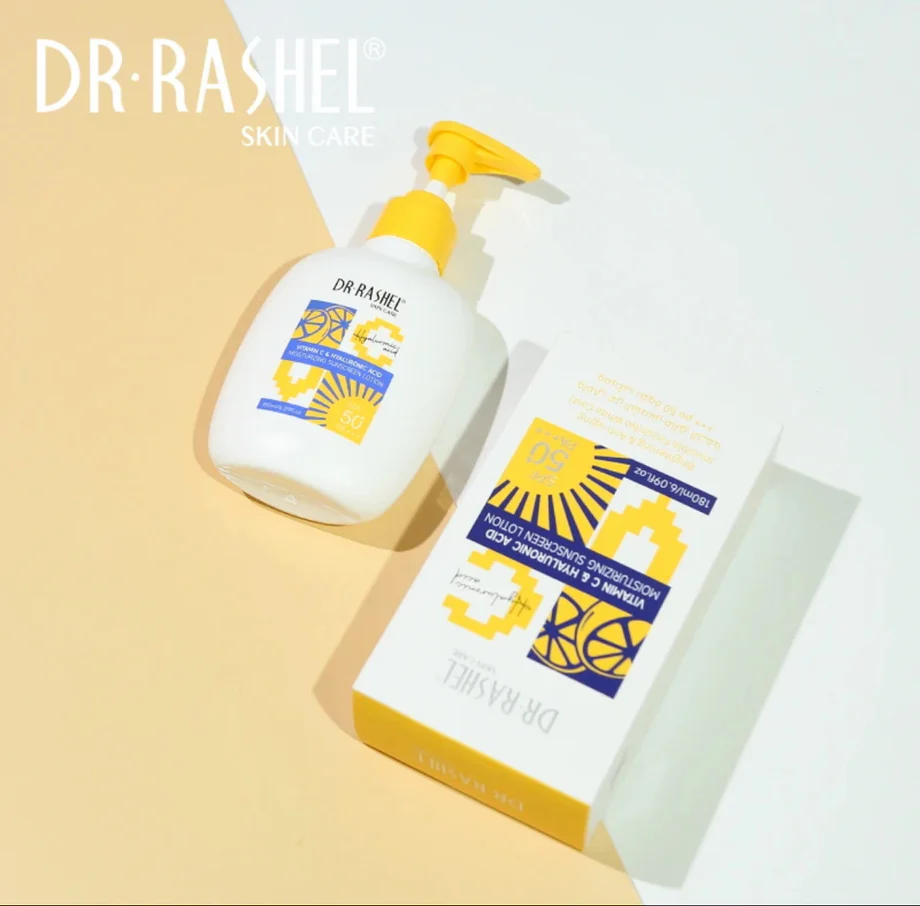DR. RASHEL VITAMIN C & HYALURONIC ACID MOISTURIZING SUNSCREEN LOTION SPF 50+