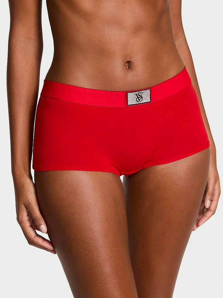 VICTORIA'S SECRET BOYSHORT GLITTER ROJO