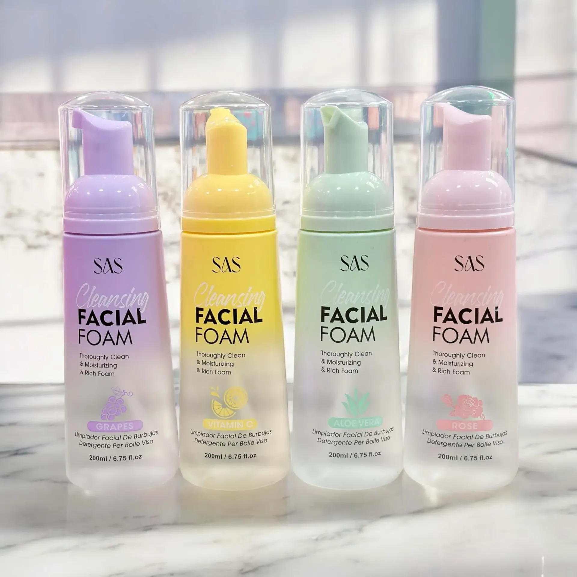 SAS Espuma Facial Limpiadora  (ROSE)