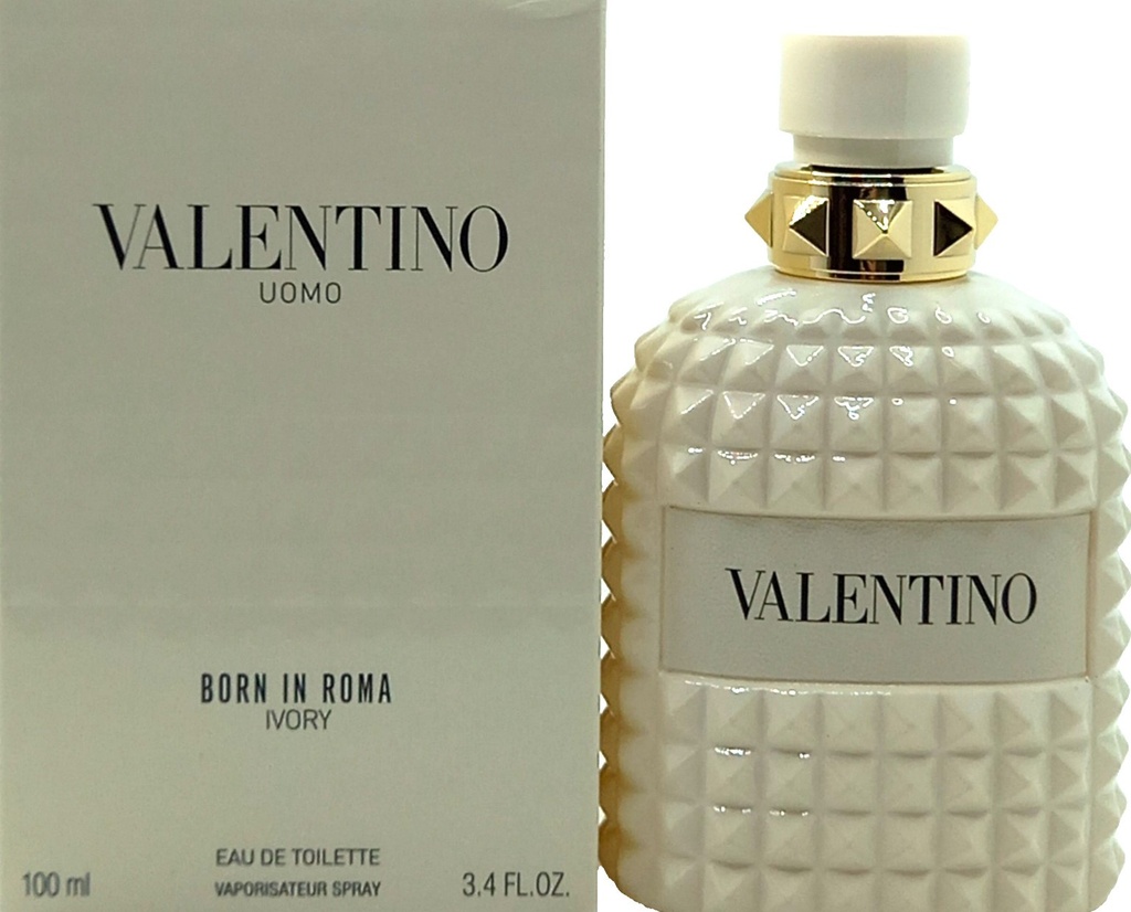 VALENTINO UOMO BORN IN ROMA IVORY EDT / H 3.4 OZ