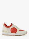 Michael Kors Jenkins Two-Tone Stretch Knit Trainer / Orange