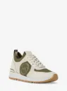 Michael Kors Jenkins Two-Tone Stretch Knit Trainer / Verdes