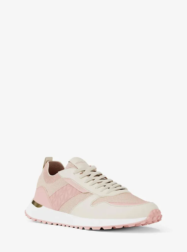 Michael Kors Jesse Mixed-Media Trainer / ROSE