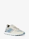 Michael Kors Jesse Mixed-Media Trainer / Baby Blue