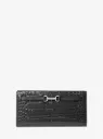 Michael Kors Carson Large Patent Crocodile Embossed Wallet