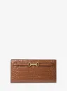 Michael Kors Carson Large Patent Crocodile Embossed Wallet BRW