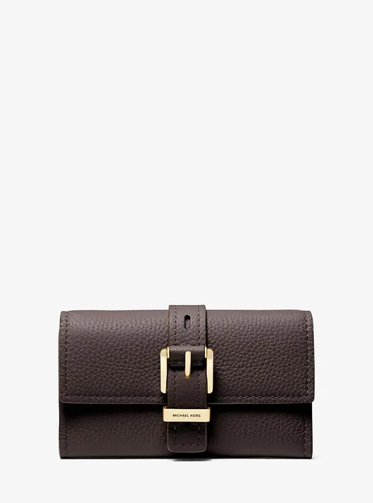 Michael Kors Nolita Medium Pebbled Leather Tri-Fold Wallet