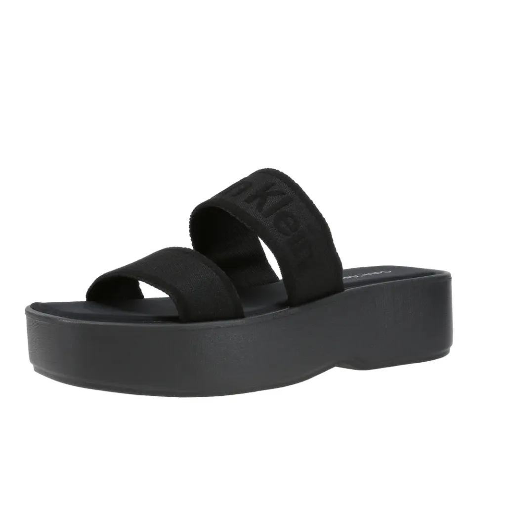 Calvin Klein  Flatform Sndl Webbing Tblack
