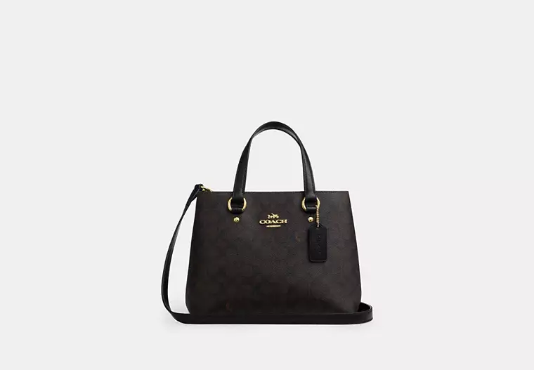 Coach Station Carryall Bag In Signature Canvas Black