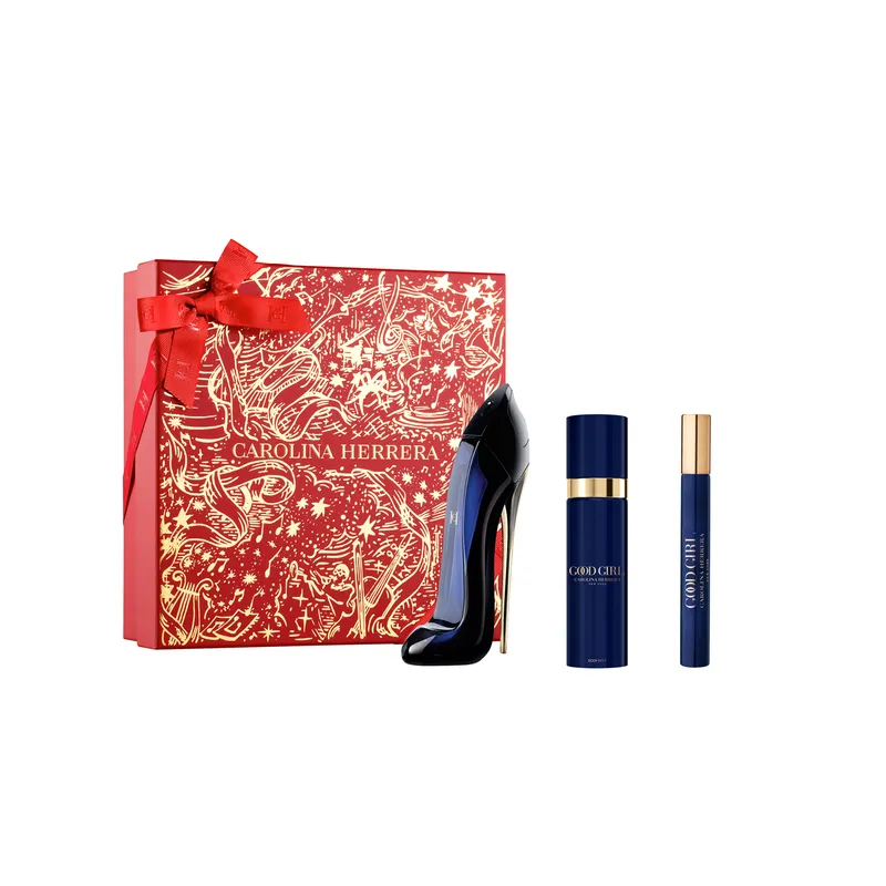 Set Carolina Herrera Incluye Good Girl EDP 80ml + Body Mist + Travel Size 