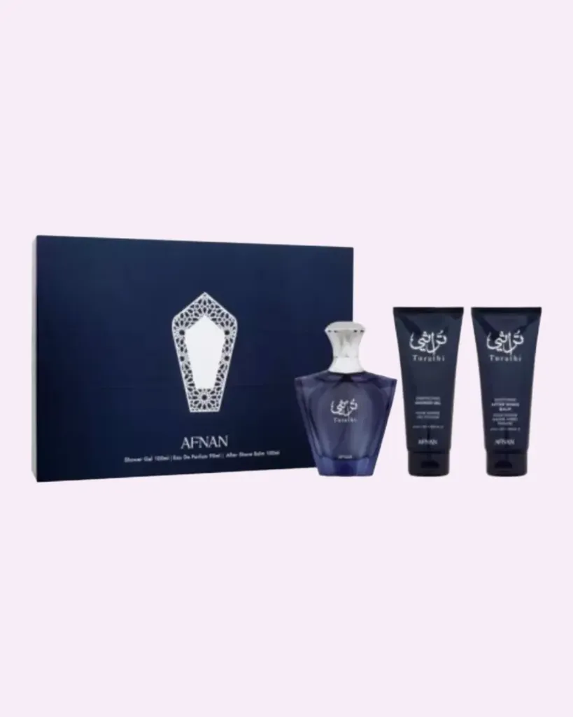 Afnan Turathi Blue - EDP 90 Ml + Aftershave Balm 100 Ml + Shower Gel 100 Ml