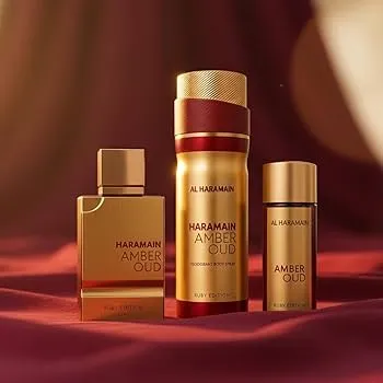 ESTUCHE AL HARAMAIN AMBER OUD RUBY EDITION EDP / UNI 3 PZS 2.5 OZ + 30 + DEO 