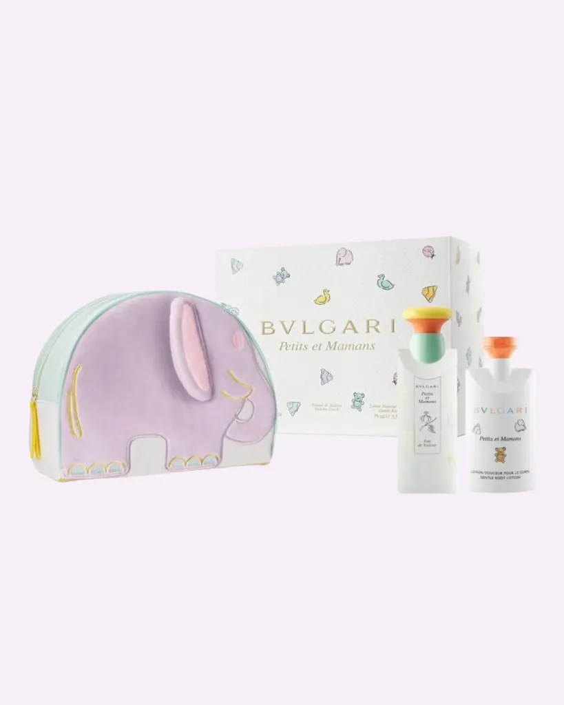 ESTUCHE BVLGARI PETITS & MAMANS EDT / 3.4 OZ 3 PZS BOLSO + BL + 3.4 OZ 