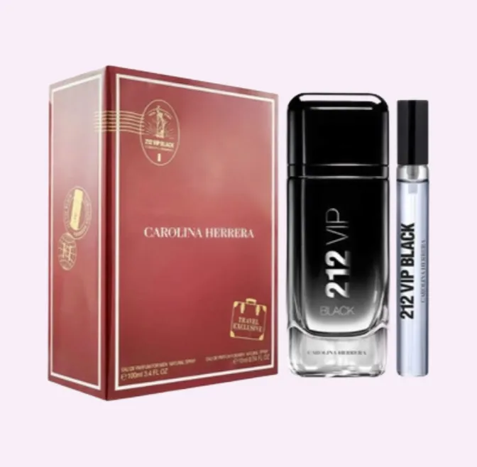 ESTUCHE CAROLINA HERRERA 212 VIP BLACK EDP / H 3.4 OZ 2PZA 3.4 OZ + 10 ML 