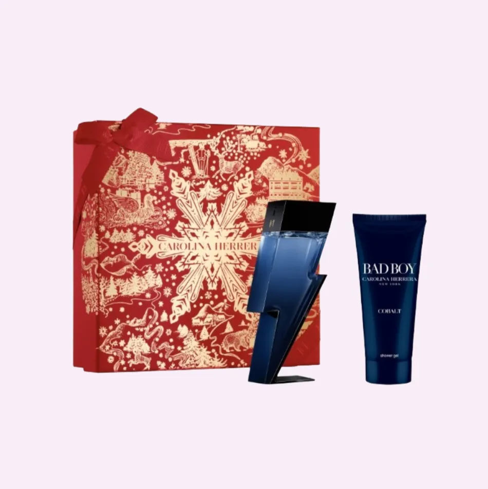 CAROLINA HERRERA Bad Boy Cobalt Gift Set for Men Eau De Parfum 100ml + Shower Gel for Men 100ml