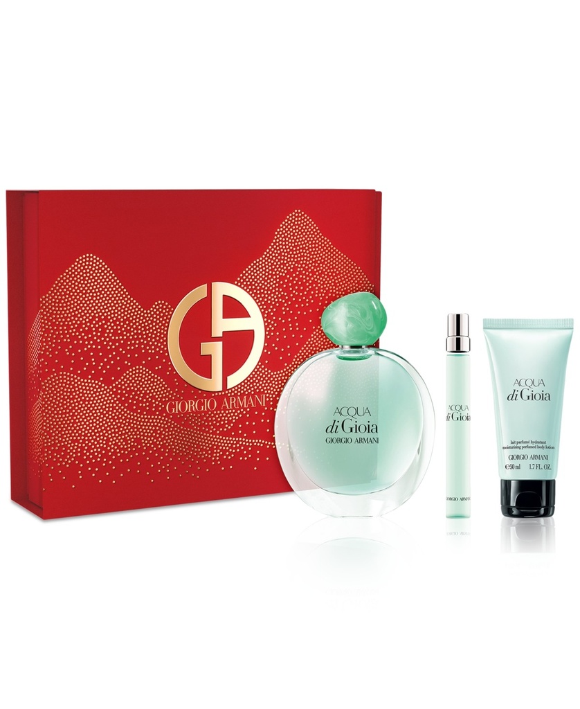 ESTUCHE GIORGIO ARMANI ACQUA DI GIOIA EDP / D 3 PZS 3.4 OZ + HYDRATANTE + 10 ML 