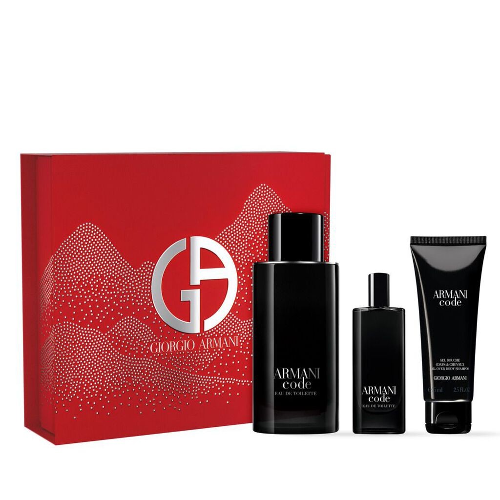ESTUCHE GIORGIO ARMANI CODE EDT / H 3 PZS 4.2 OZ + SHAMPOO + 15 ML 