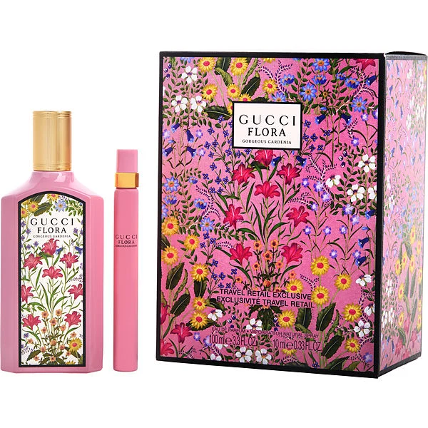 ESTUCHE GUCCI FLORA GORGEOUS GARDENIA EDP / 2 PZS 3.3 + 10 ML 