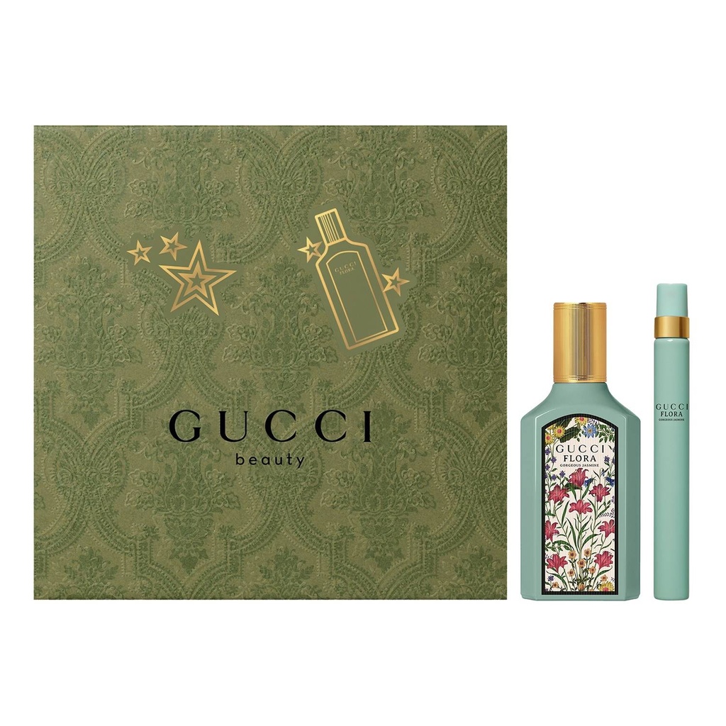 ESTUCHE GUCCI FLORA GORGEOUS JASMINE EDP / D 2 PZS 1.6 OZ + 10ML 