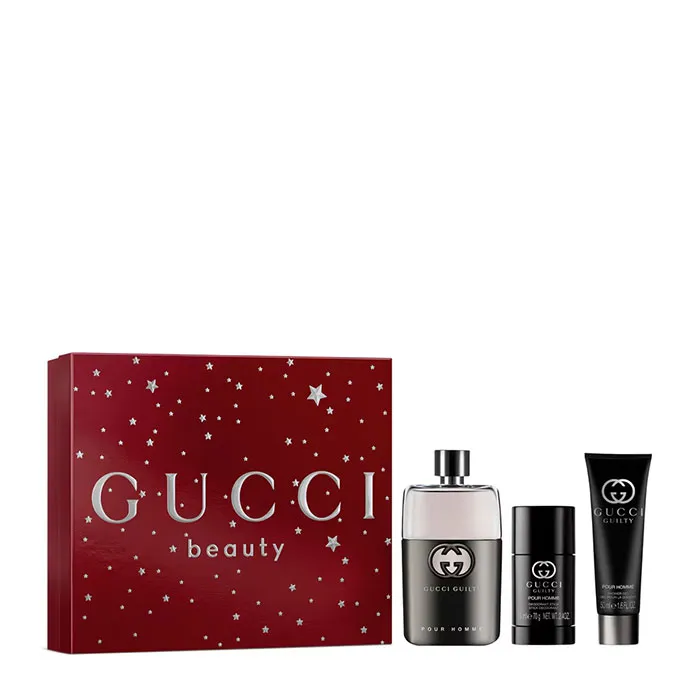 ESTUCHE GUCCI GUILTY EDT / H 3PZS 3.0 OZ + DEO + SG 