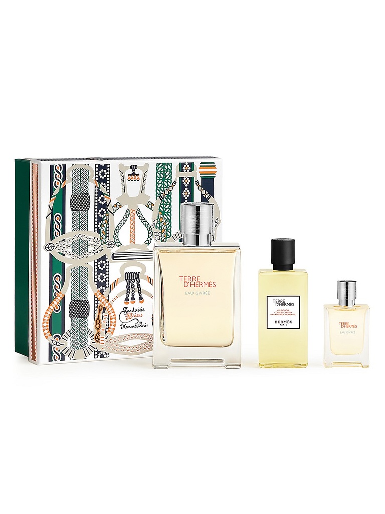 ESTUCHE HERMES TERRE D HERMESEAU GIVREE EDT / H 3.4 OZ +12.5 ML + AS 
