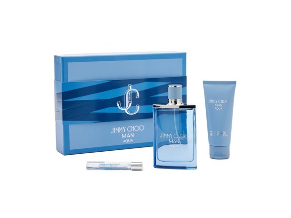 ESTUCHE JIMMY CHOO MAN AQUA EDT / H 3.4 OZ 3 PZS +7.5 ML + SG 