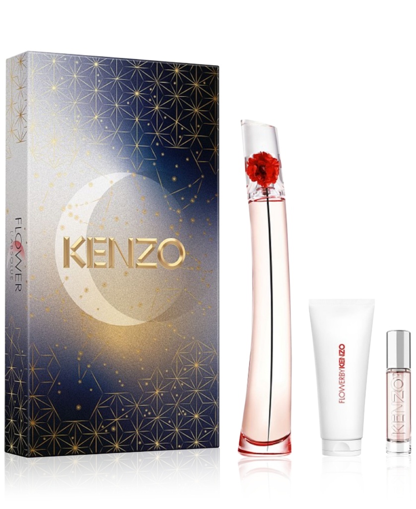 Kenzo Flower by Kenzo L'Absolue Gift Set 100ml EDP + 10ml EDP + 75ml Body Lotion