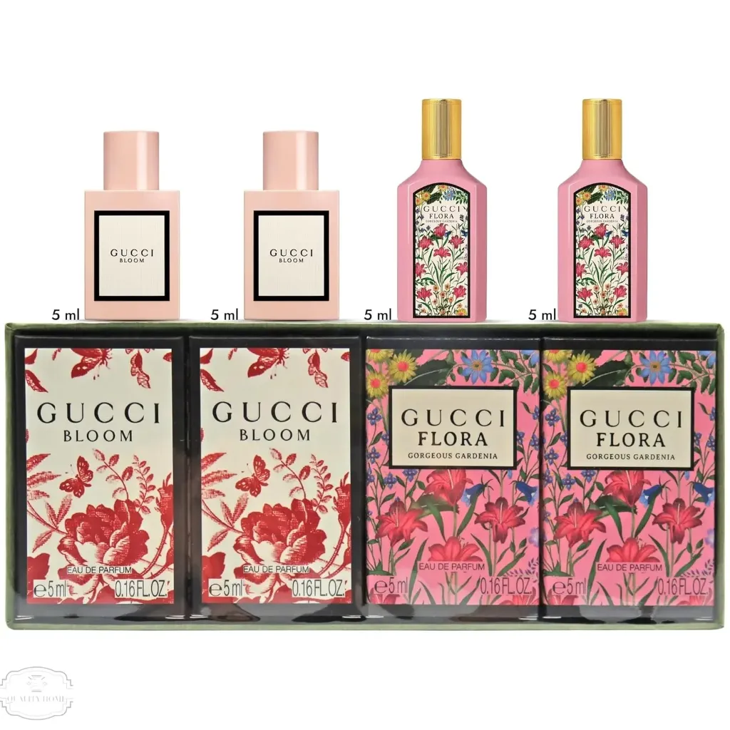 ESTUCHE MINIATURA Gucci Fragrance 4 Pc, Bloom & Flora Gorgeous Gardenia