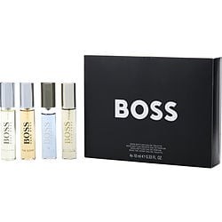 ESTUCHE MINIATURA Boss Bottled by Hugo Boss for Men - 4 Pc 0.33oz Bottled EDT Spray, 0.33oz Bottled Infinite EDP Spray, 0.33oz Bottled EDP Spray, 0.33oz B