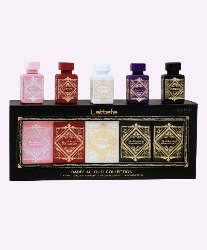 ESTUCHE MINIATURA LATTAFA BADEE AL OUD EDP / UNI 5 PZS 5 ML 