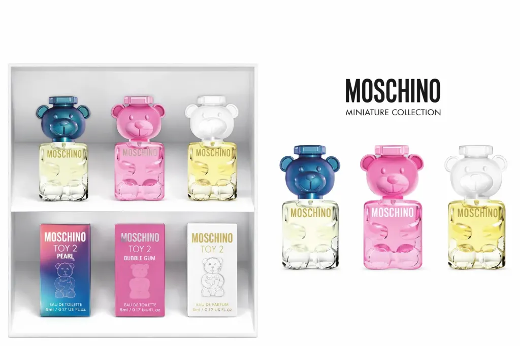 ESTUCHE MINIATURA MOSCHINO TOY EDP/ 3 PZS 5 ML PEARL TOY 2 Y BUBBLE 