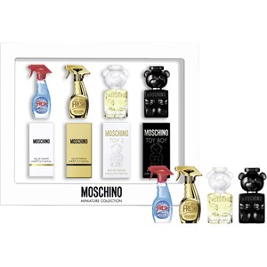 ESTUCHE MOSCHINO MINIATURA DAMA / D 4 PZS FRESH, GOLD, TOY 2 Y TOY BOY 
