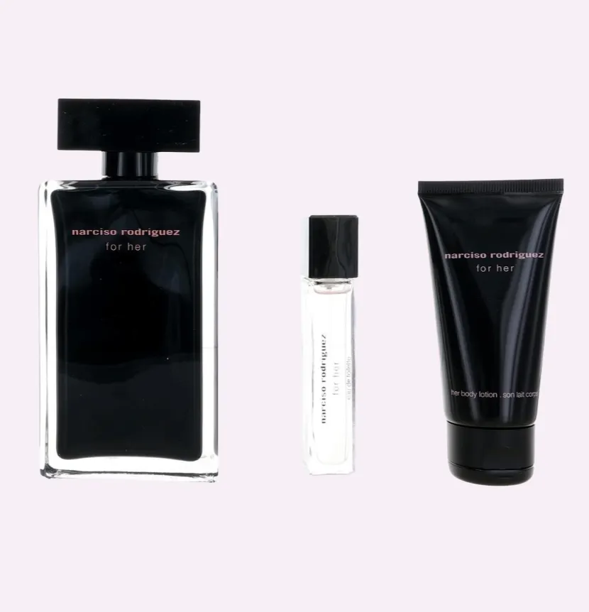 ESTUCHE NARCISO Narciso Rodriguez for Her Gift Set 100ml EDT + 50ml Body Lotion +10ml EDT