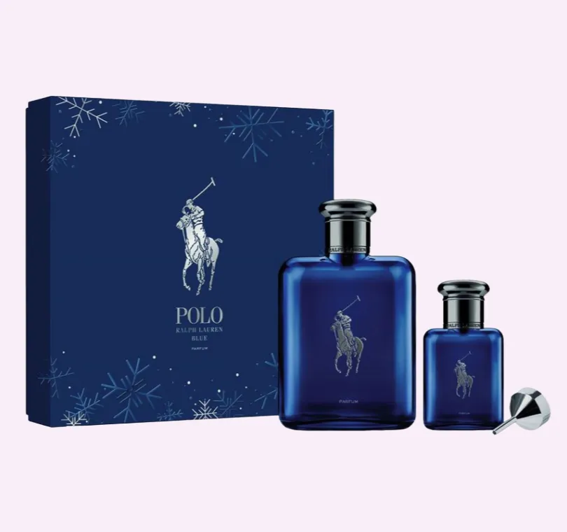 ESTUCHE RALPH LAUREN POLO BLUE PARFUM / H 3 PZS 4.2 OZ + 40 ML + REFILL 