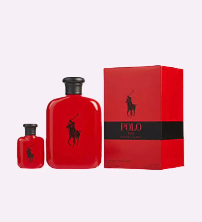 ESTUCHE RALPH LAUREN POLO RED EDT / H 4.2 OZ 2 PZAS + 15 ML 