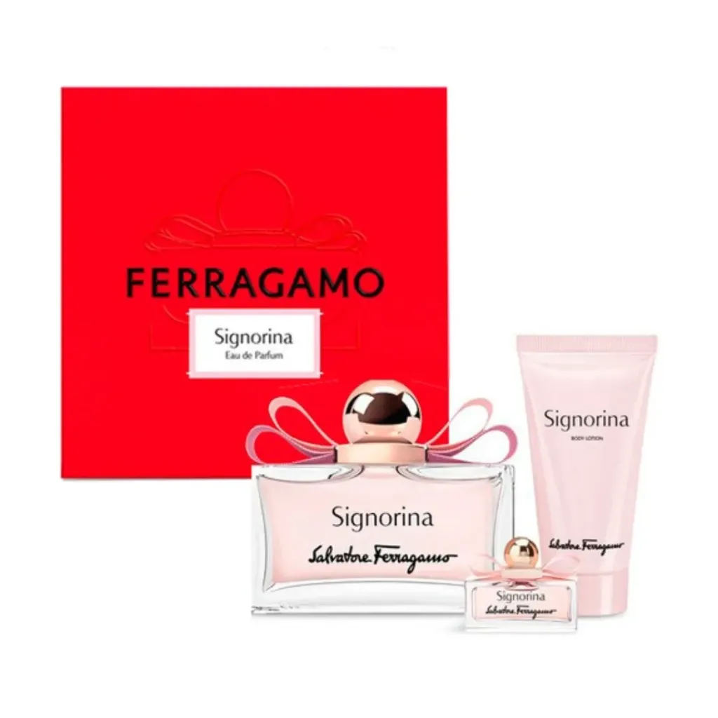ESTUCHE SALVATORE FERRAGAMO SIGNORINA EDP / D 3.4 OZ 3 PZAS 