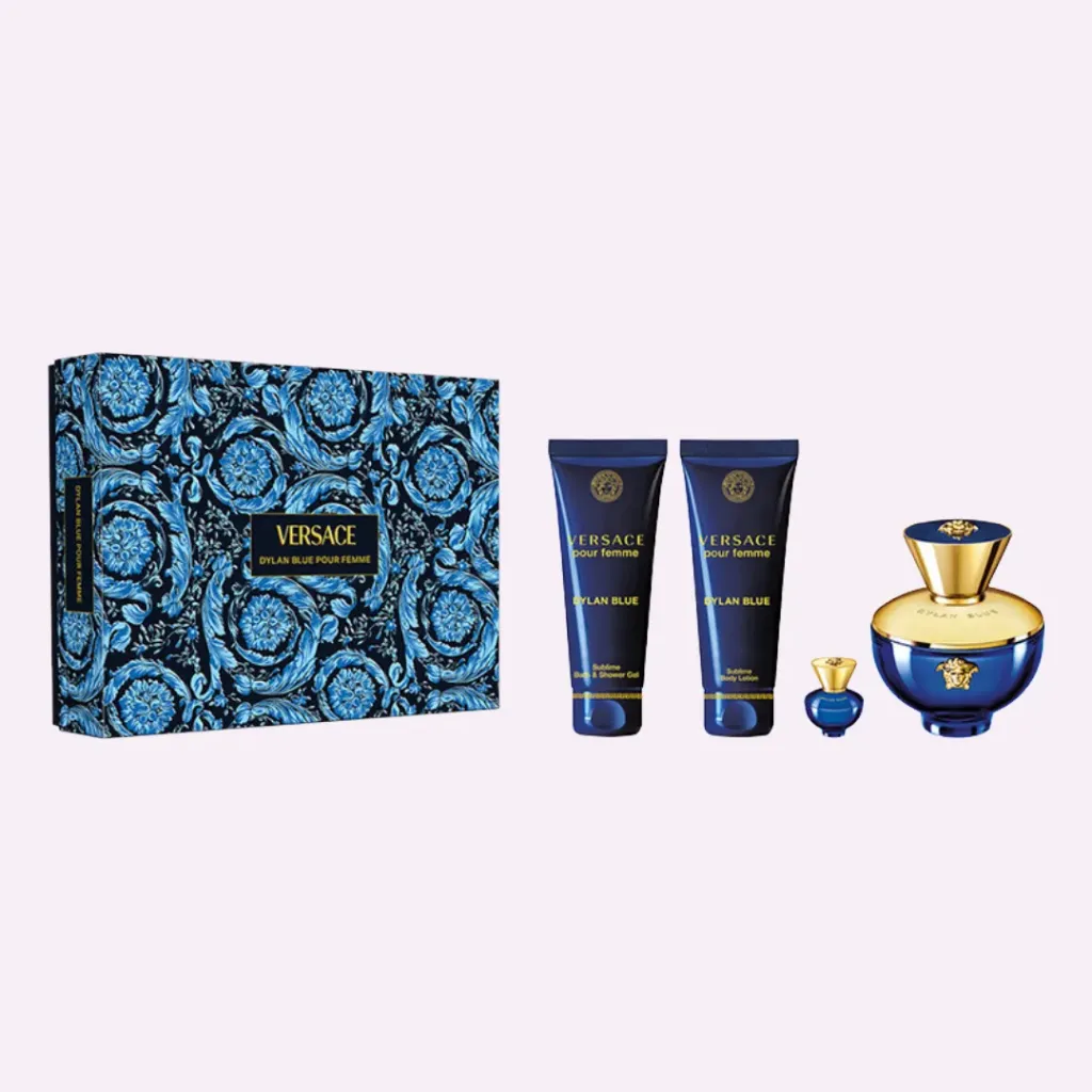 ESTUCHE VERSACE DYLAN BLUE EDP / D 4 PZS + SG + BL + 3.4 + 5ML 