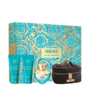 ESTUCHE VERSACE DYLAN TURQUESA EDT / D 4 PZS BL + SG + 3.4 OZ + BOLSO 