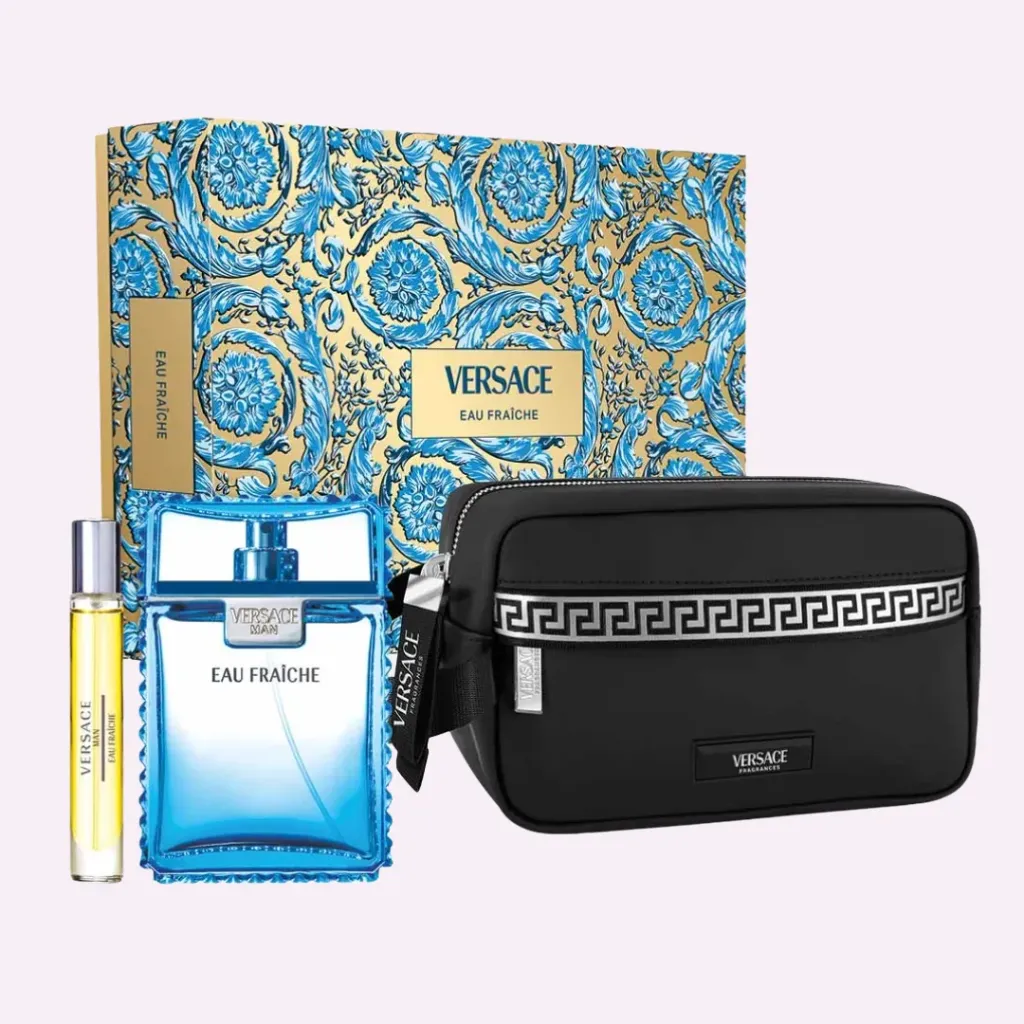 ESTUCHE VERSACE EAU FRAICHE EDT / H 3.4 OZ 3 PZA + BOLSO 